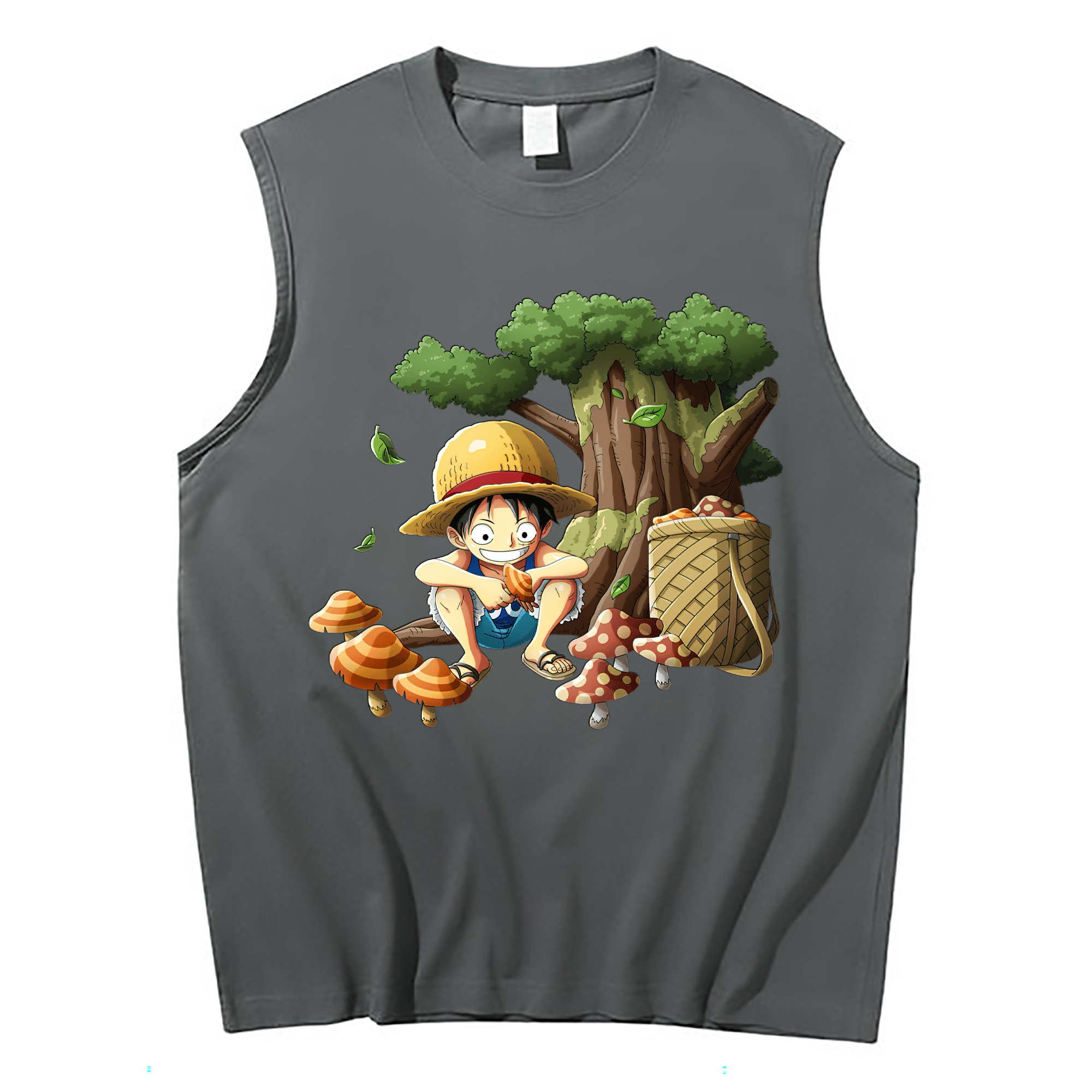 （画像用） ワンピース モンキー・D・ルフィ ONE PIECE Monkey D. Luffy コットン100％タンクトップ（フロントプリント）